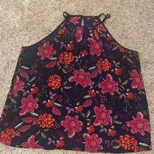 Papermoon Floral Tank Top - Pink and Orange